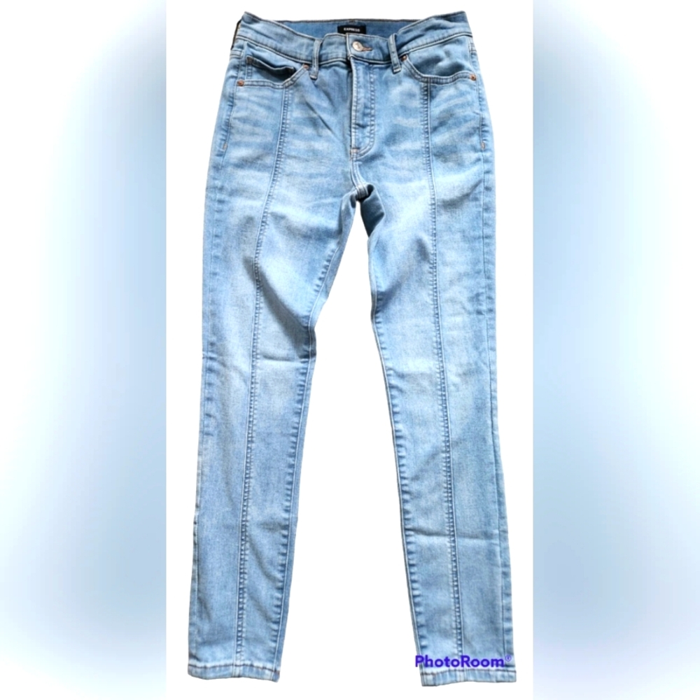 Express skinny midrise front seamed jeans 6